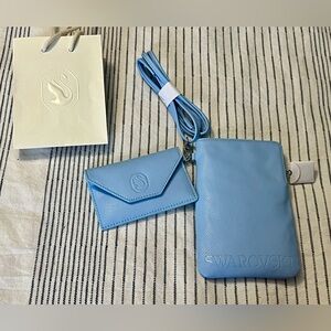 *NEW* Swarovski Limited Edition Light Blue Crossbody & Card Holder Set